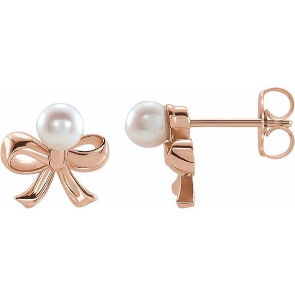 Pearl Bow Earrings