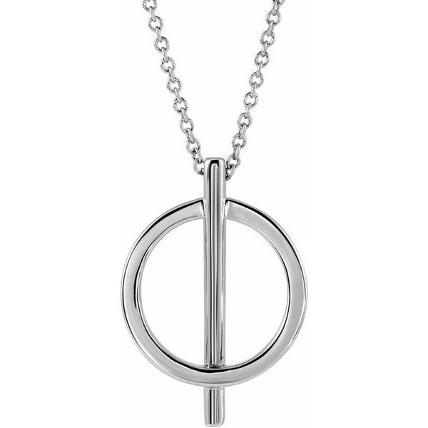 Negative Space Circle Necklace