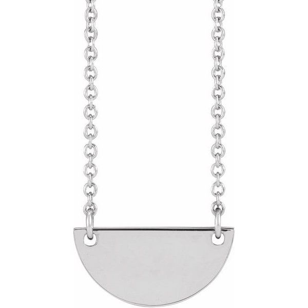 Engravable Half Moon Necklace