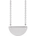 Engravable Half Moon Necklace