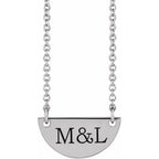 Engravable Half Moon Necklace - Image 3