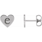 Engravable Heart Stud Earrings - Image 2