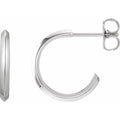 Knife-Edge Hoop Earrings