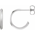 Knife-Edge Hoop Earrings