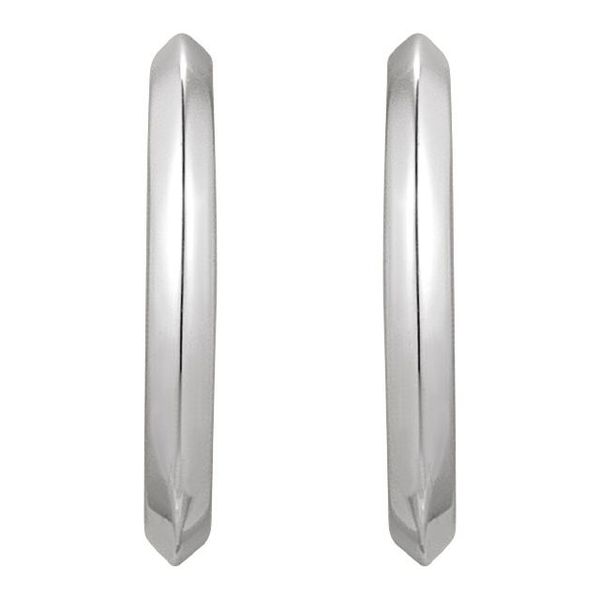 Knife-Edge Hoop Earrings - Image 2