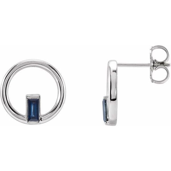 Baguette Circle Earrings