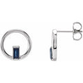 Baguette Circle Earrings