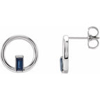 Baguette Circle Earrings