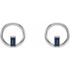 Baguette Circle Earrings - Image 2
