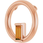 Straight Baguette Circle Pendant - Image 2