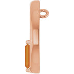 Straight Baguette Circle Pendant - Image 3