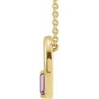 Straight Baguette Circle Necklace - Image 2
