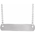 Engravable Bar Necklace