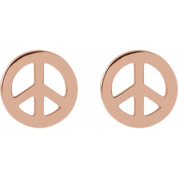 Tiny Peace Earrings - Image 2