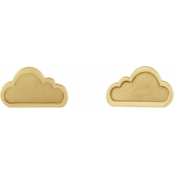 Tiny Cloud Earrings - Image 2