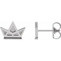 Tiny Crown Earrings