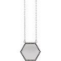 Engravable Hexagon Necklace