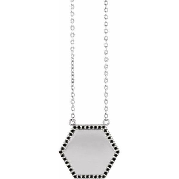 Engravable Hexagon Necklace