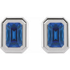 Emerald Solitaire Earrings - Image 2
