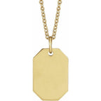 Engravable Dog Tag Necklace