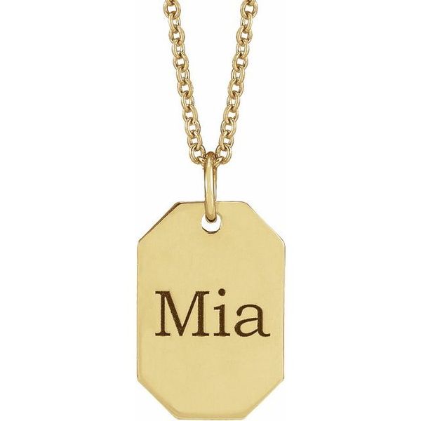 Engravable Dog Tag Necklace - Image 3