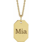 Engravable Dog Tag Necklace - Image 3