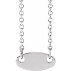 Engravable Oval Necklace
