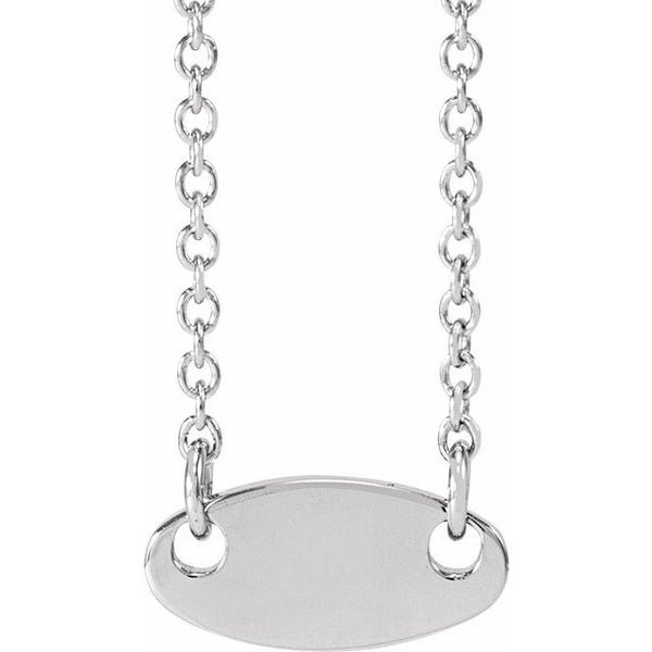 Engravable Oval Necklace