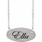 Engravable Oval Necklace - Image 3
