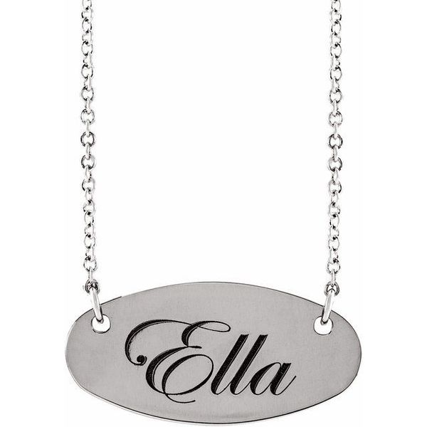 Engravable Oval Necklace - Image 3