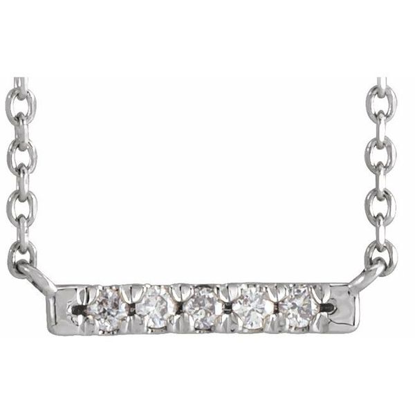 French-Set Bar Necklace