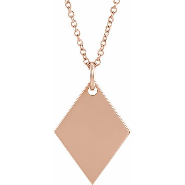 Engravable Diamond-Shaped Necklace