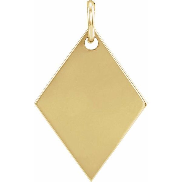 Engravable Diamond-Shaped Pendant
