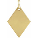 Engravable Diamond-Shaped Pendant
