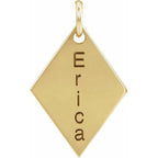 Engravable Diamond-Shaped Pendant - Image 3