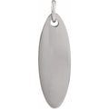 Elongated Oval Engravable Pendant