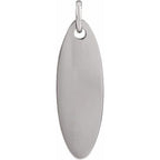 Elongated Oval Engravable Pendant