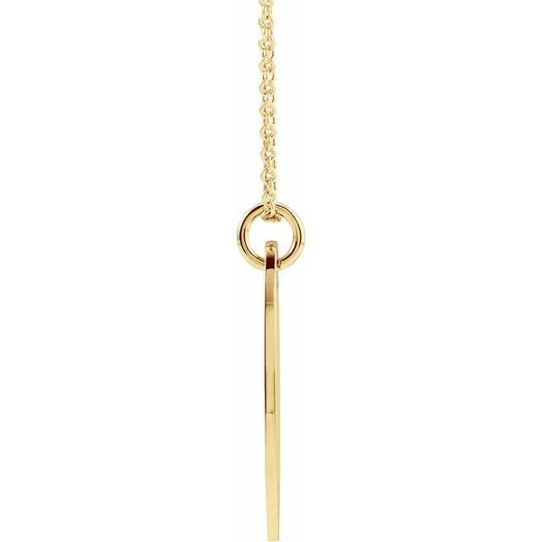 Elongated Oval Engravable Necklace - Image 2
