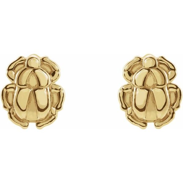 Tiny Scarab Earrings - Image 2
