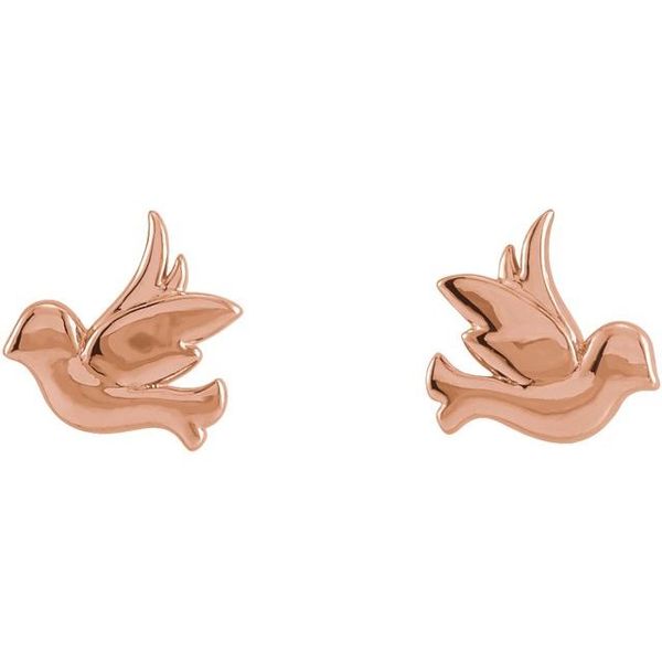 Tiny Bird Stud Earrings - Image 2