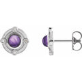 Accented Cabochon Earrings