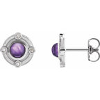 Accented Cabochon Earrings