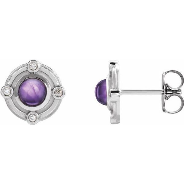 Accented Cabochon Earrings