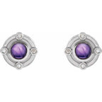 Accented Cabochon Earrings - Image 2