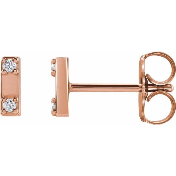 Two-Stone Bar Earrings