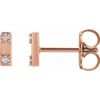 Two-Stone Bar Earrings