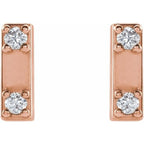 Two-Stone Bar Earrings - Image 2