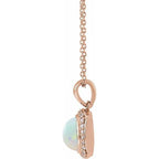 Cabochon Halo-Style Necklace - Image 2