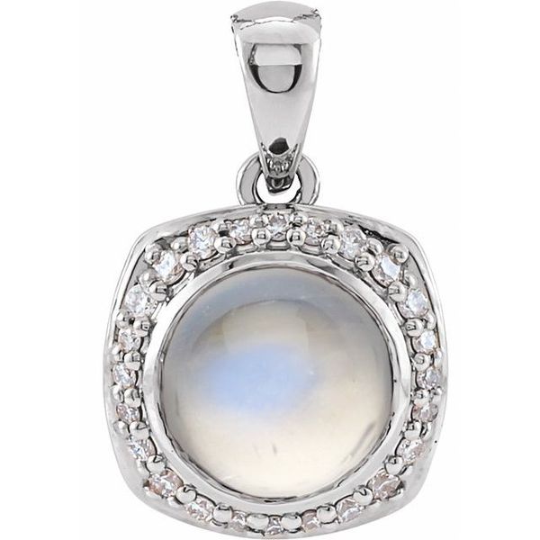 Cabochon Halo-Style Pendant
