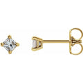 Square 4-Prong Stud Earrings